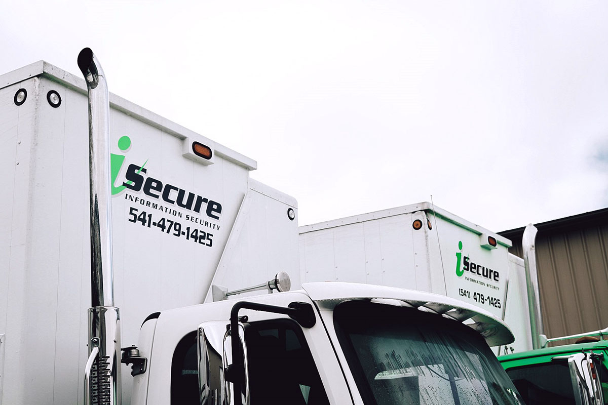 Document Shredding Services from iSecure in Grants Pass, Oregon trucks