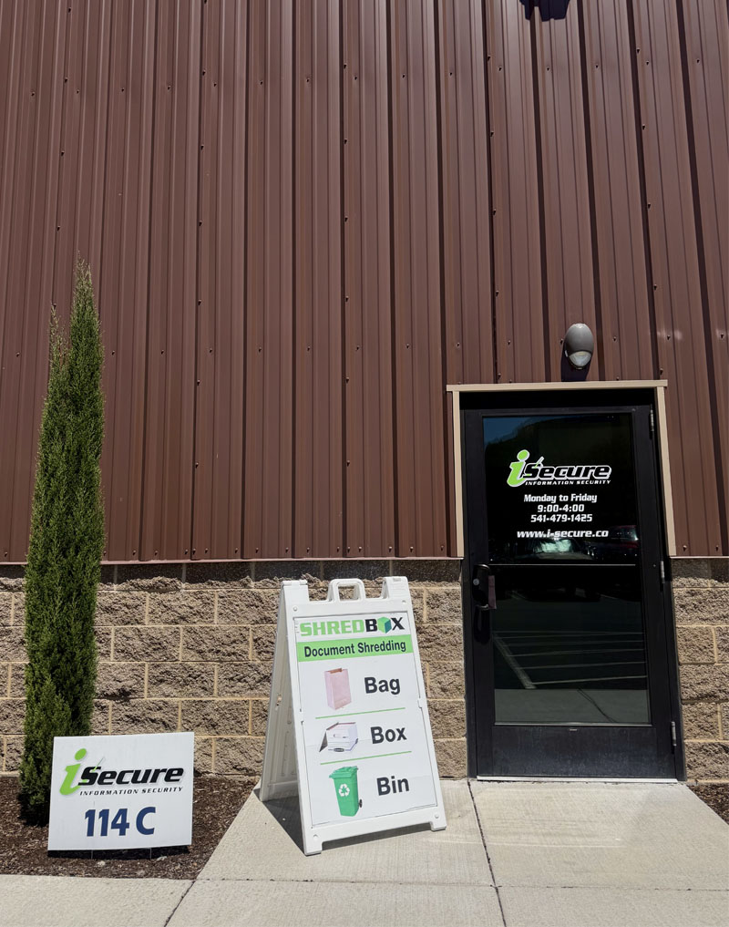 iSecure Office in Grants Pass Oregon Providing Shredding & Document Destruction Services