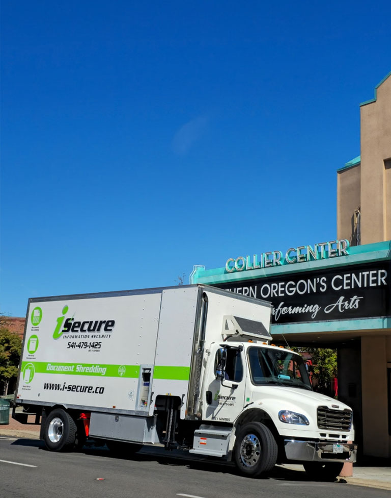 i-Secure Information Security Truck in Medford Oregon for document shredding